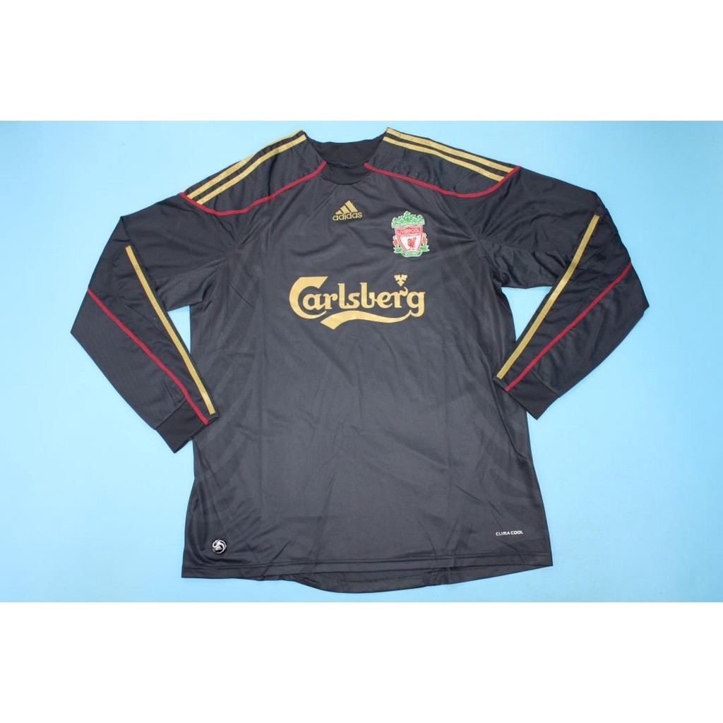 2009 10 Liverpool AWAY Men Retro Soccer Jersey เสื้อผู้ชายแขนยาว