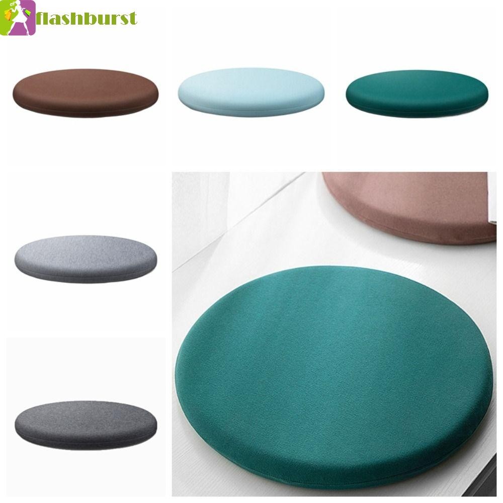 Flashburst เบาะรองนั่งทรงกลม, เบาะรองนั่งแบบยืดหยุ่นนุ่ม, สีทึบซักได้ 30 ซม. เบาะรองนั่งเก้าอี้แบบหนาตกแต่งบ้าน