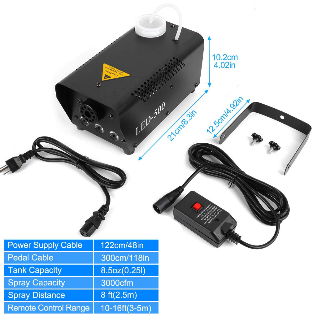 มีรีโมท เครื่องทำควัน เครื่องทำไดรไอซ์ สำหรับไฟดิสโก้เลเซอร์ เครื่องทำควัน เวที led Fog Smoke machine 1500w/1200w/500w - รูปที่ 7