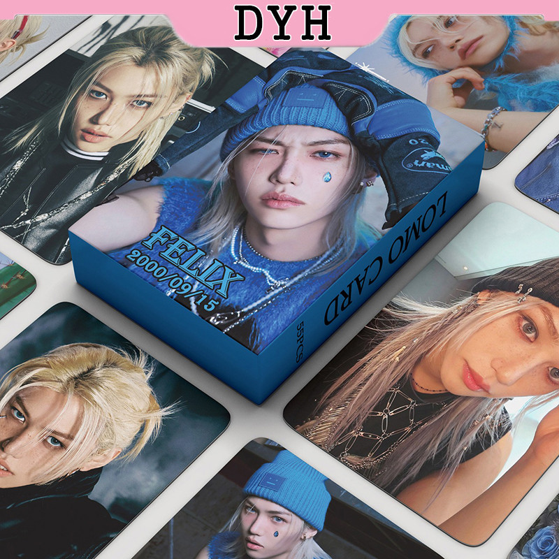 55 ชิ้น/กล่อง Stray Kids Felix Photocards ATE อัลบั้ม KPOP LOMO การ์ดคอลเลกชัน