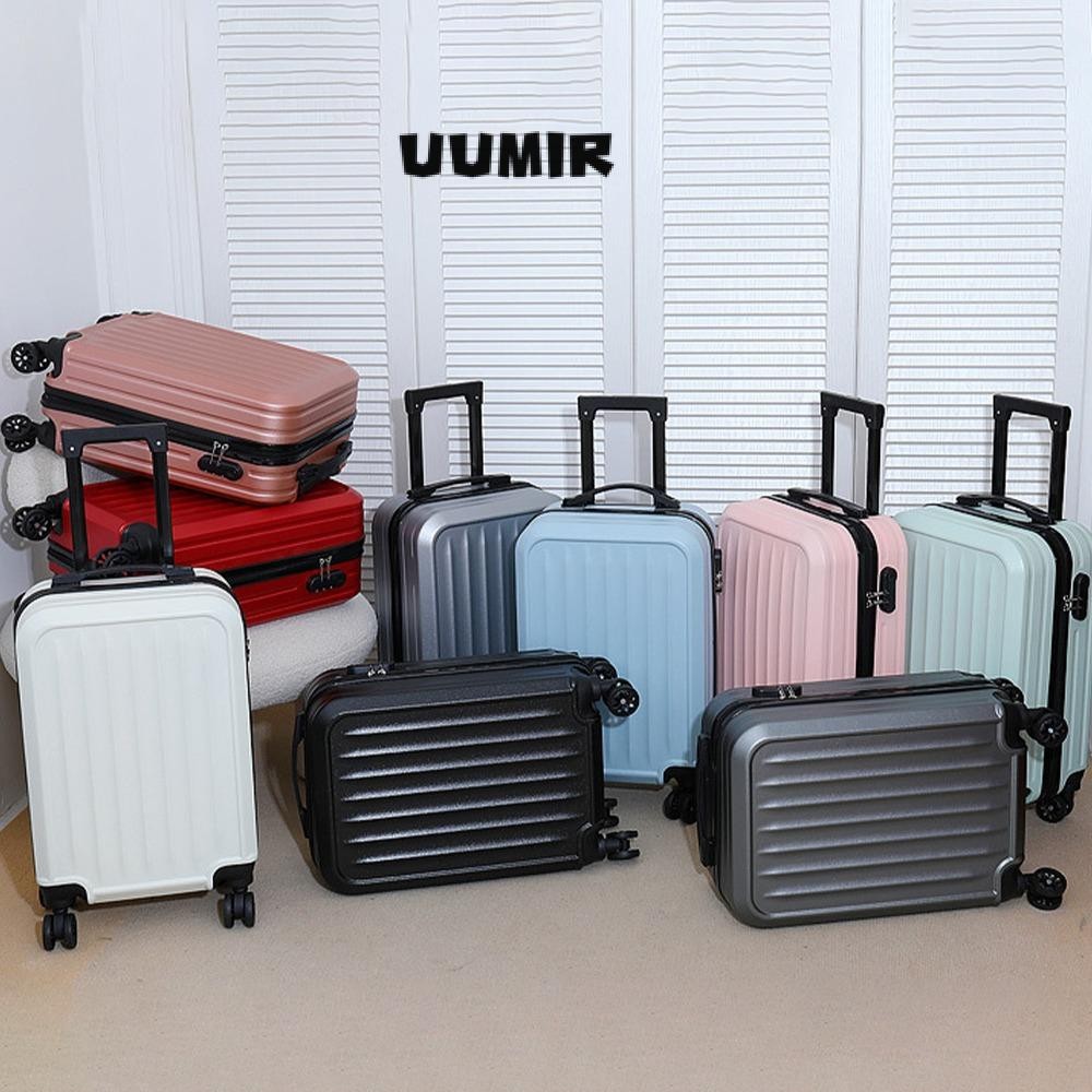 UUMIR ขึ้นเครื่องแบบพกพา ,20นิ้วล้อสากลเดินทาง,ออแกไนเซอร์กระเป๋าเดินทางรวมกันล็อคพีวีซีรถเข็นกระเป๋าเดินทางอุปกรณ์เดินทา
