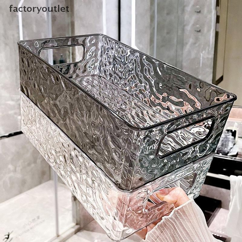 Flth High Beauty เครื่องสําอาง Sorg และตะกร้าเก็บรูปแบบ Glacier Light Stackable Storage Box Vary
