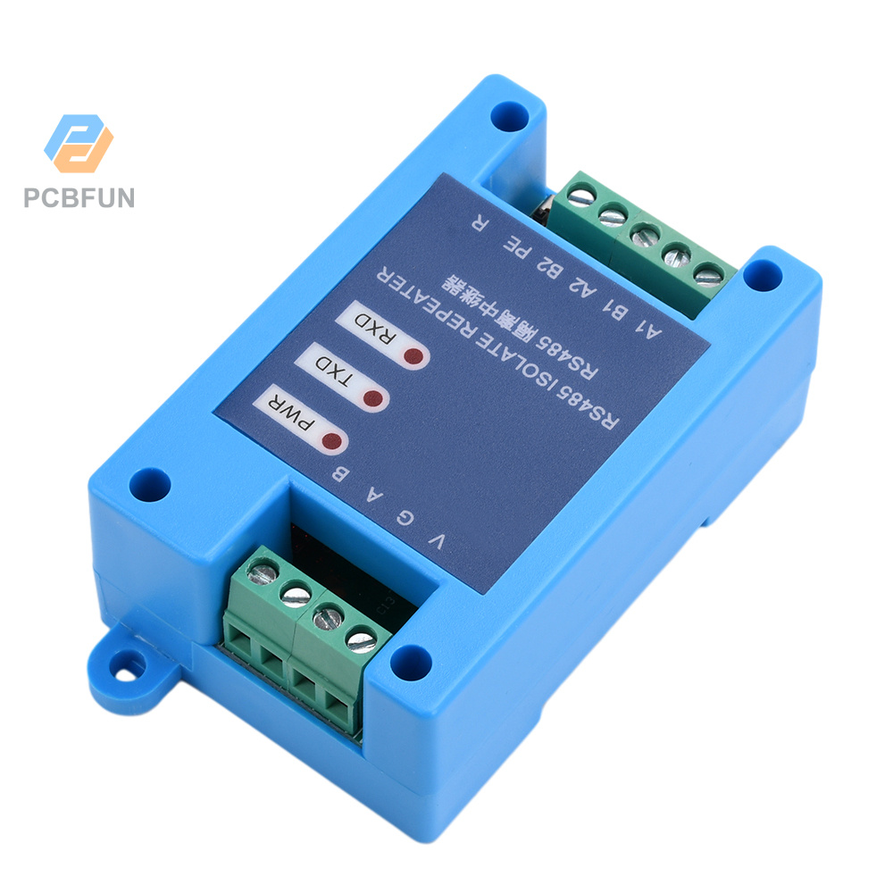 Pcbfun RS485 Isolation Repeater Hub 2-Port โมดูลแยกการสื่อสารเครื่องขยายสัญญาณ DC12-36V