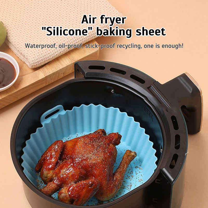 Air Fryer Silicone Liners Air Fryer Silicone Pot Reusable Silicone bread pan Liners Food Safe Non St