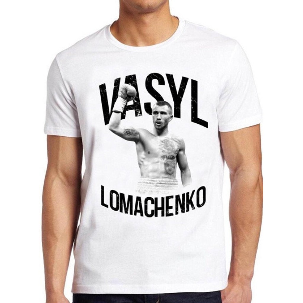 Vasyl Lomachenko T Shirt Cool Gift Boxer Boxing Gloves Ukraine Olympics Tee 74 น่ารัก S-5XL สไตล์ หล