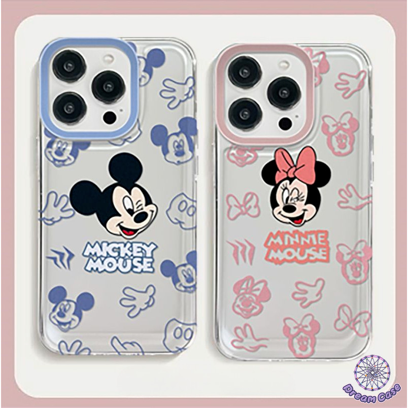 การ์ตูนมิกกี้มินนี่เมาส์คู่เคสสำหรับ Samsung A54 A14 A34 A15 A05s A55 A06 A13 A50 A32 A03 A25 A05 A24 A02s A52
