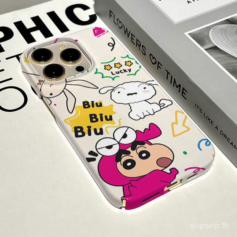 เคสโทรศัพท์แข็งกันกระแทกอะนิเมะญี่ปุ่น Crayon Shin-Chan เหมาะสำหรับ iPhone 16PROMAX 16 15 14 PRO MAX 13PROMAX 12 11 PRO MAX XR 7plus 8PLUS 15Pro