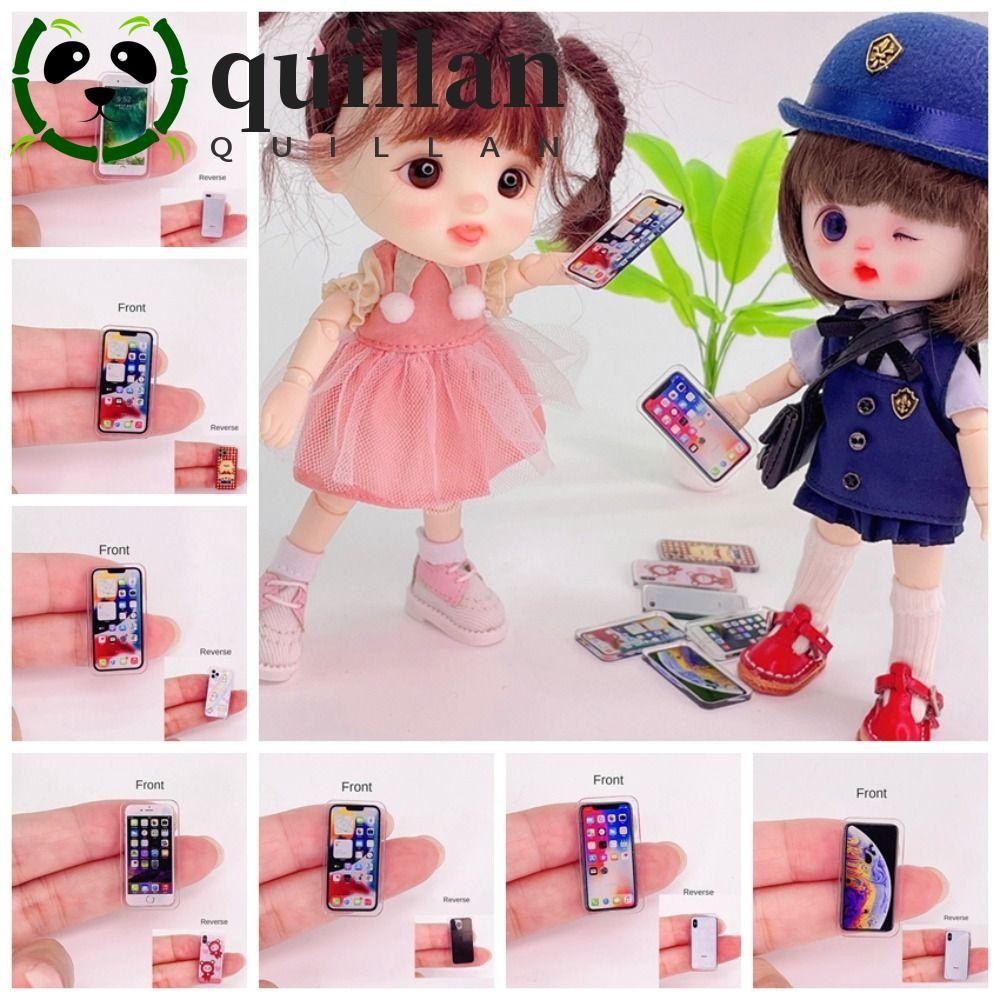 Quillan โมเดลโทรศัพท์มือถือจิ๋ว 1:12 1:12 BJD น่ารัก สําหรับตกแต่งบ้านตุ๊กตา