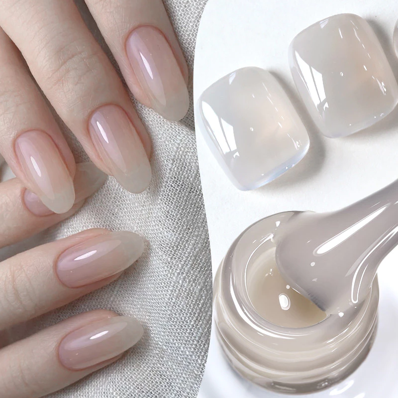Born Pretty Jelly Nail Gel Polish Spring Summer Black White Colours Glitter Soak Off Led กึ่งถาวร