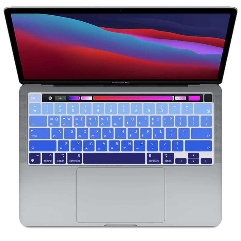 US Korean Keyboard Cover for MacBook Pro13 14 inch M4 2024 2023 2020 M1 A2289 A2338 A2141 Pro16 with