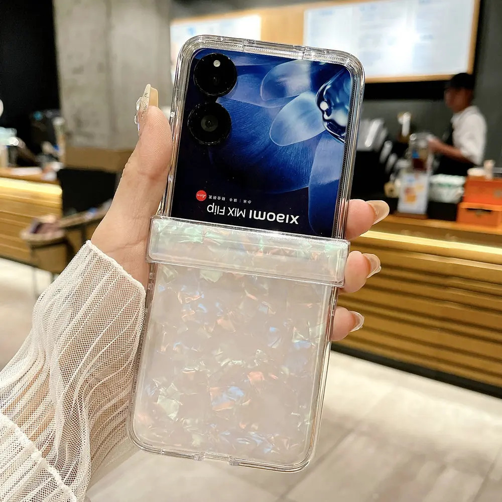 สําหรับ Xiaomi Mix Flip 2 Shell Shape Hard PC Case,3 in 1 Anti-Shock Hard Plastic Case สําหรับ Xiaomi Mix Flip Casing