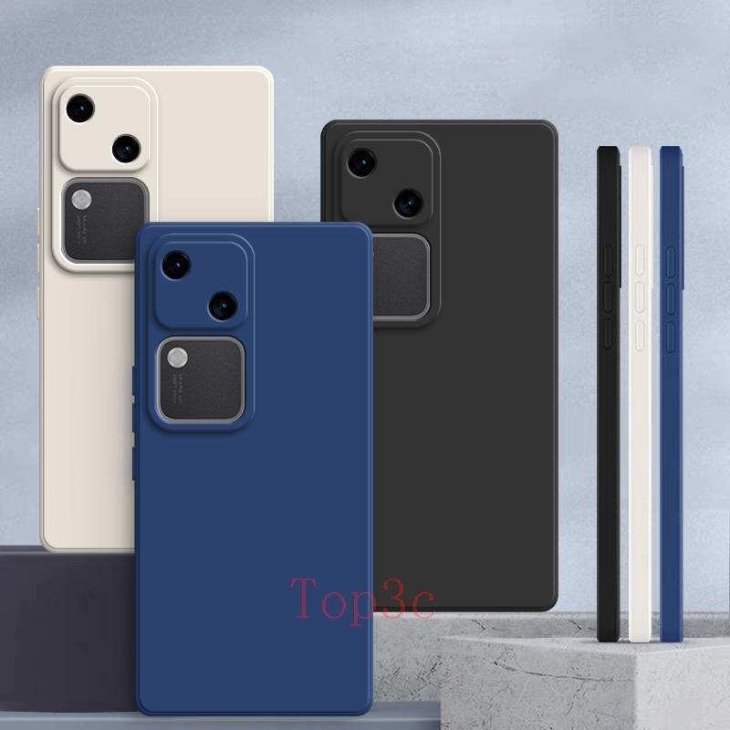 เคส Vivo V30 5G สีทึบ Vivo V30 เคสซิลิโคนป้องกันการตกสีธรรมดาเรียบง่าย YT