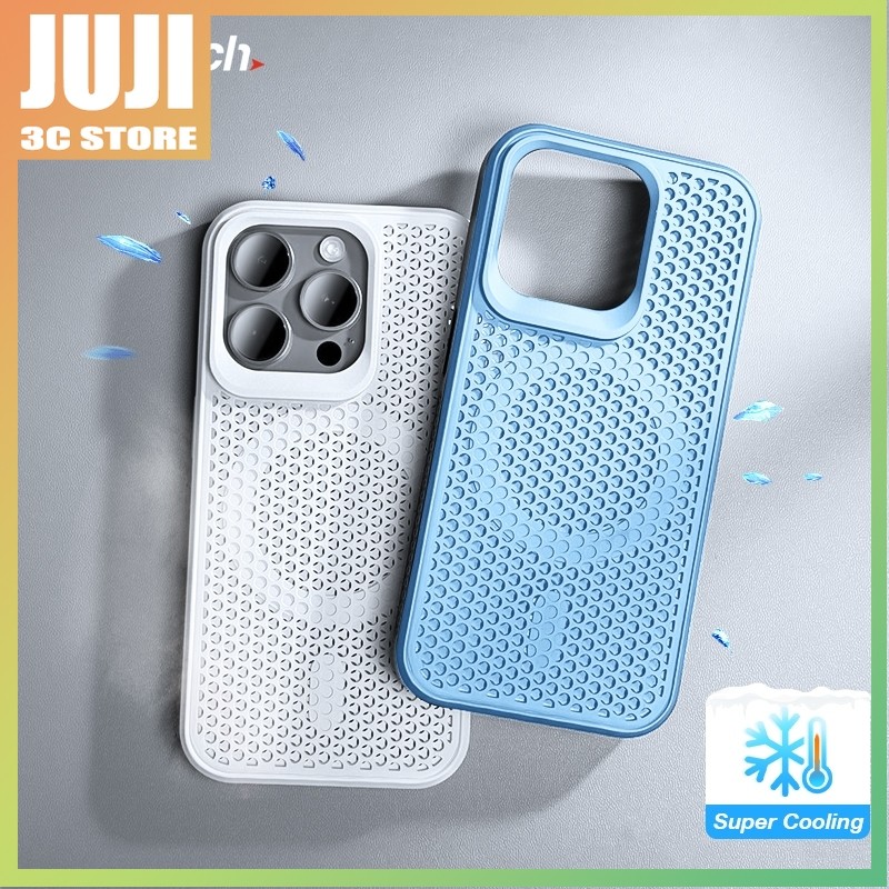 Sanptoch สําหรับเคสโทรศัพท์ระบายความร้อนแม่เหล็กสําหรับiPhone 16 15 14 13 12 Pro Max Slimกันกระแทกปกแข็งสําหรับiPhone 16 Pro Maxลื่นกระจายความร้อนปลอกป้องกัน