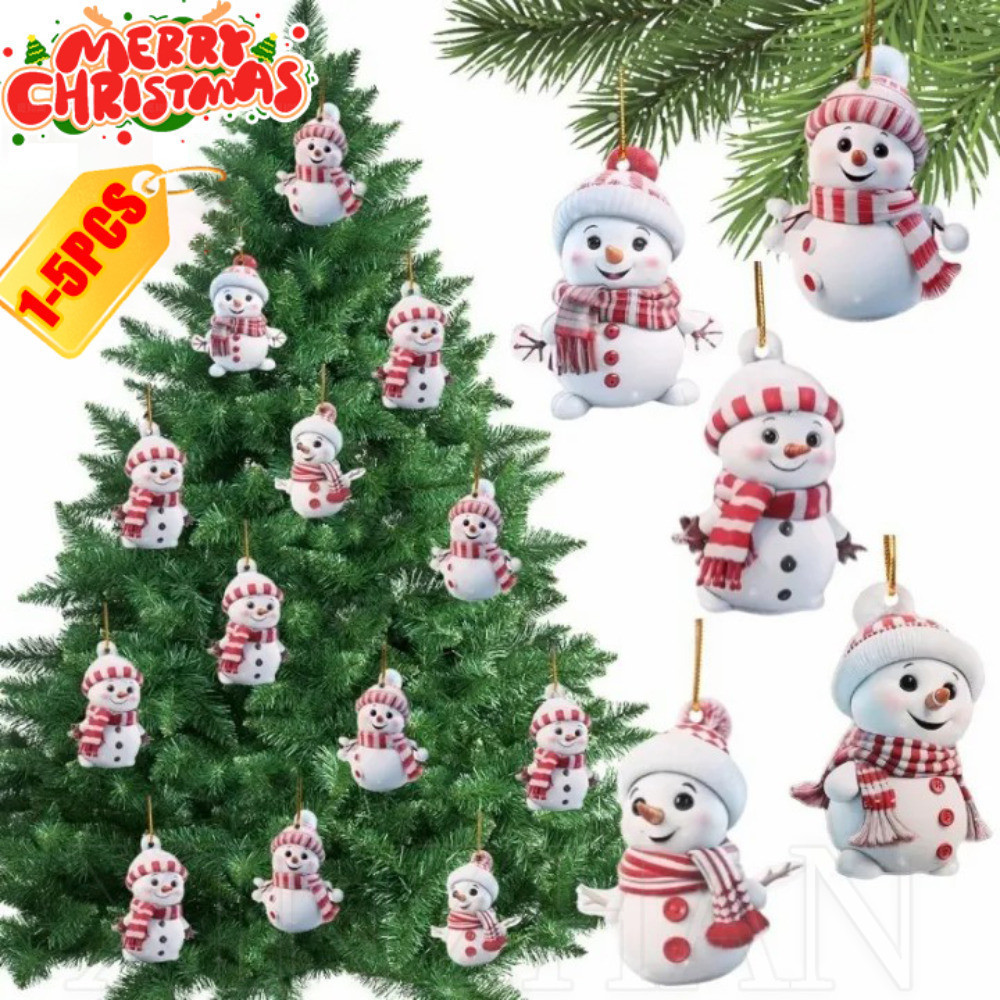 คริสต์มาส Snowman จี้ซานตาคลอส-เครื่องประดับแขวนต้นคริสต์มาส-อะคริลิค,น่ารัก,การ์ตูน,หลายสไตล์-บ้านปาร์ตี้ตกแต่งสวนอุปกรณ์