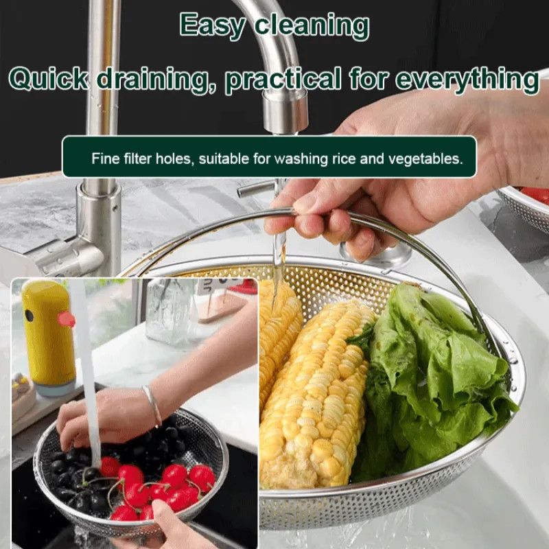 ห้องครัวผักผลไม้ทําความสะอาดdrainer-สแตนเลสsteamer Rack-หม้อความดันSteamerตะกร้า-บ้านอาหารนึ่งตารางถาดเก็บ ราคา ถูกที่สุด ดีลบีเคเค แกลเลอรีภาพที่ 6