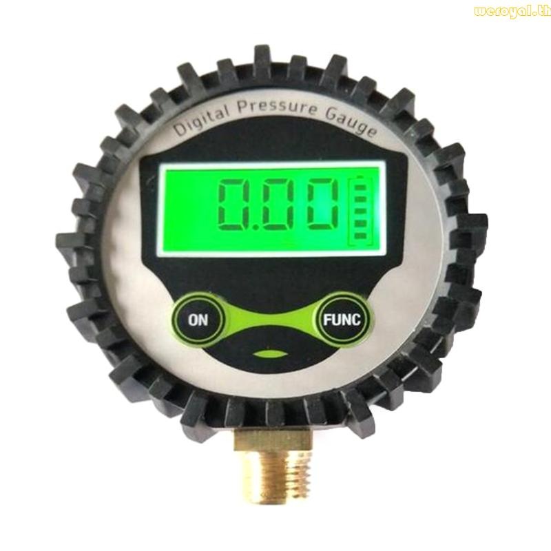 Weroyal เครื่องวัดความดันลมยางแบบดิจิตอล 0 200PSI มาตรวัดยางแรงดันอากาศ 13 มม. 1 2in ด้าย