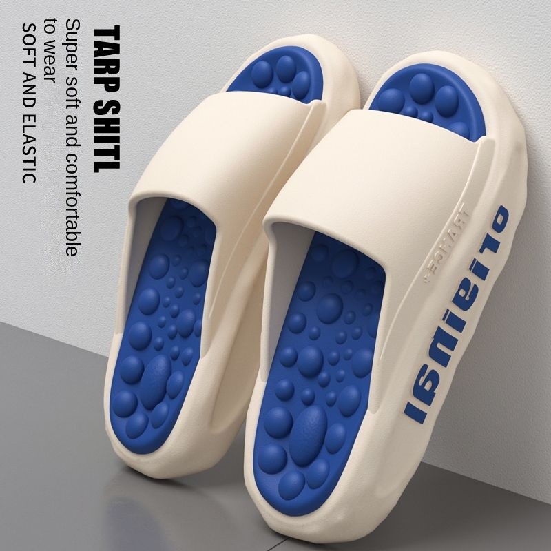 ผู้ชายรองเท้าแตะeva 5.0CM High-Elastic Decompression Anti-Slipรองเท้าแตะกลางแจ้งสบายก้าวบนอึนวดอนุภาคInsol