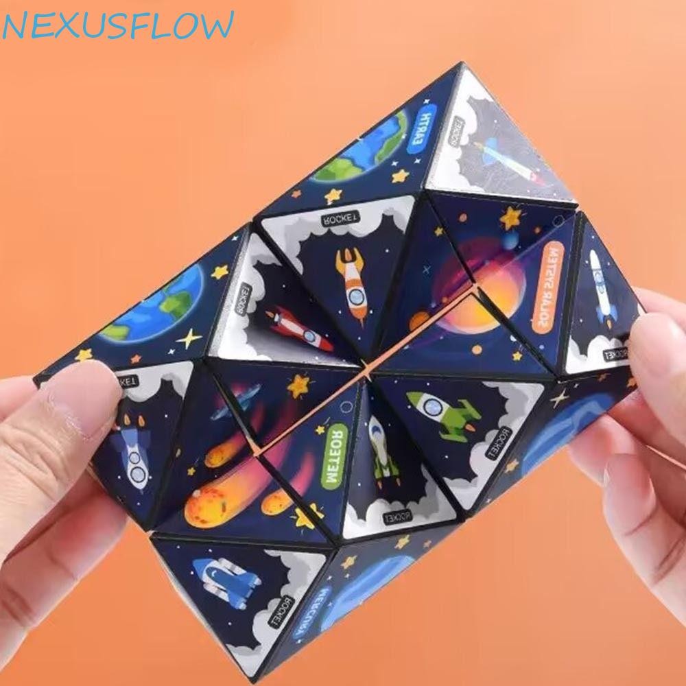 Nexusflow Intelligence Cube Magic ของเล่น, 3D หมุนที่มีสีสัน Magic Cube, Intelligence Cube ไดโนเสาร์การ์ตูน Planet Exploration เด็กปลายนิ้วปริศนาผู้ใหญ่