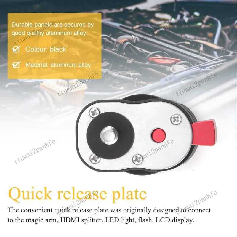 Field Monitor Quick Release Plate สําหรับ LCD Monitor Magic Arm ไฟ LED กล้องกล้องวิดีโอ Rig พร้อมรูสกรู 1/4 นิ้ว