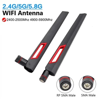 เสาอากาศ Wifi 2.4 Ghz 5 Ghz 5.8 Ghz 12Dbi สัญญาณ Booster เสาอากาศ RP SMA ชาย Universal Antena Wifi สําหรับเครื่องขยายเสียง WLAN Router