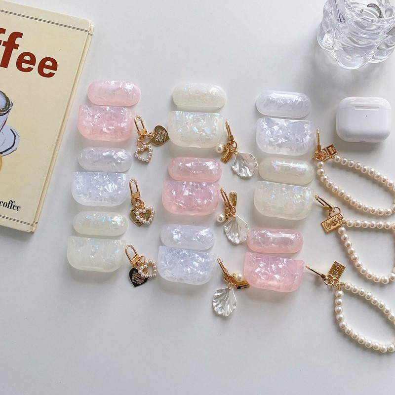 เกาหลีกรณีที่เรียบง่ายสําหรับ AirPods 4 ANC IMD สีชมพูพร้อมจี้หูฟังปลอก AirPod 1/2/3/Pro Pro2 กรณี AirPods4 ฝาครอบ