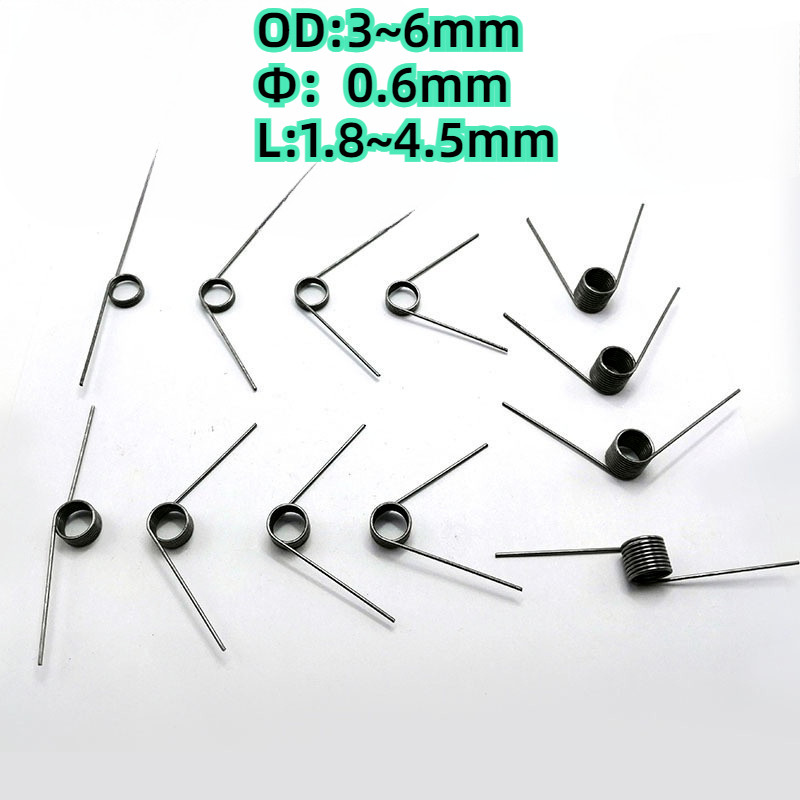 [ZDD] D0.6 มม.สปริงเหล็กแรงบิดกิ๊บฤดูใบไม้ผลิ OD3-4-5-6 มม.V-Shaped Spring Torque Spring 65Mn เหล็กเกลียวมุม 60 90 120 180