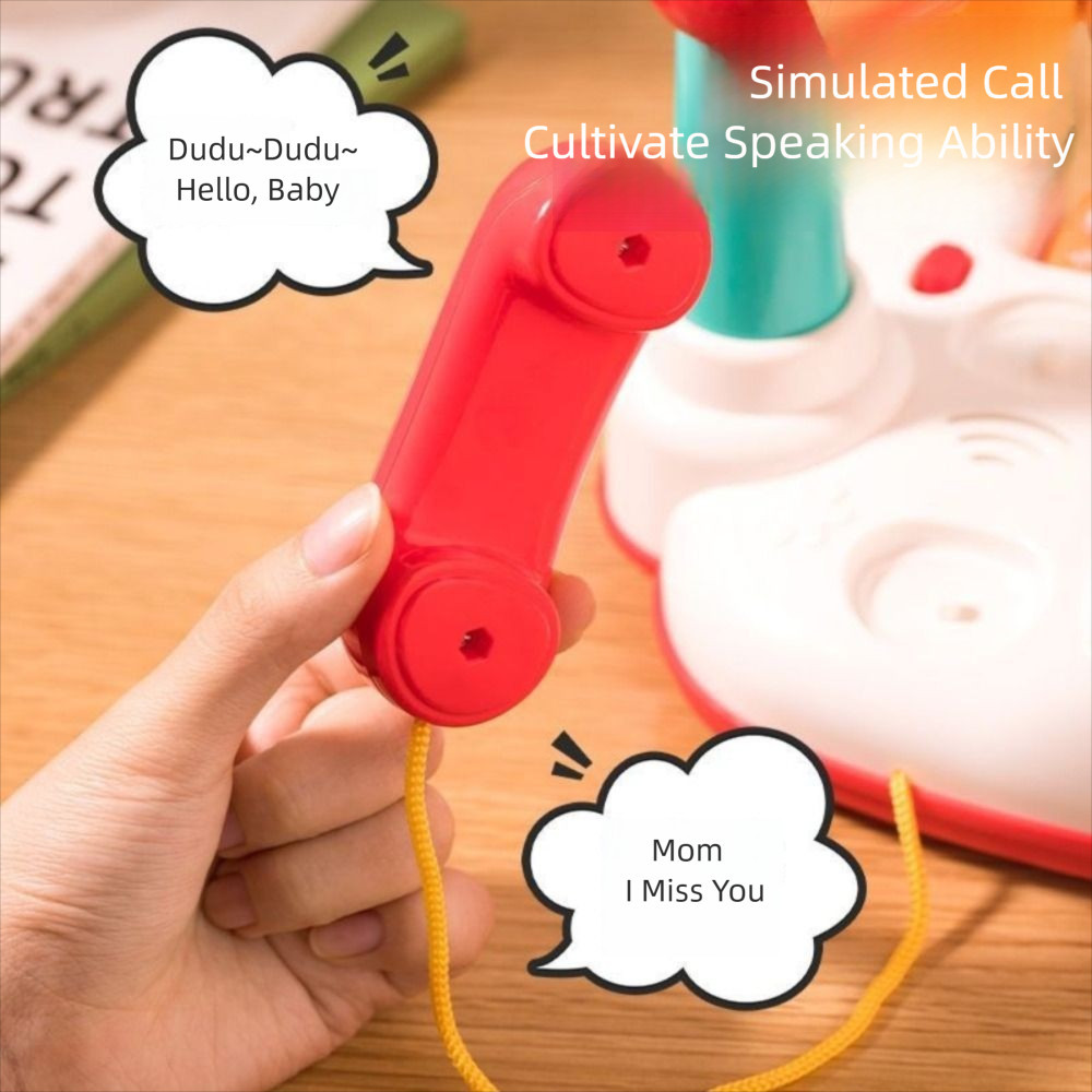 ของเล่นดนตรีหมุนสําหรับเด็ก ของเล่นเปียโนเพลงอัจฉริยะ ของเล่นเพื่อการศึกษาเบื้องต้น ของเล่นเด็ก ของเล่นรถโทรศัพท์ - รูปที่ 2