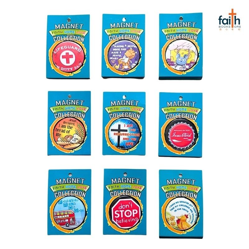 แม่เหล็กติดตู้เย็น · ทรงกลม · Faith Hope Love Collection