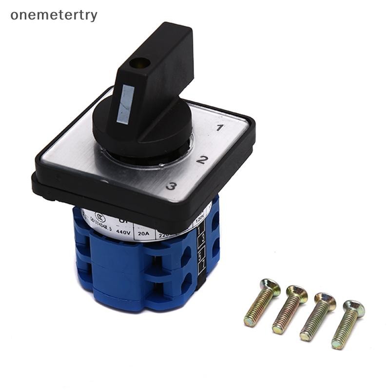Onem 440V 20A 4-Position 0-1-2-3 เลือกแบบหมุนเปลี่ยนสต็อก LW26-20/2
เอ็นเอ็น