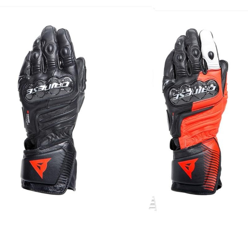 ถุงมือขับมอเตอร์ไซค์ยาวคาร์บอนไฟเบอร์ หนังแท้ กันกระแทก สำหรับ Off-Road