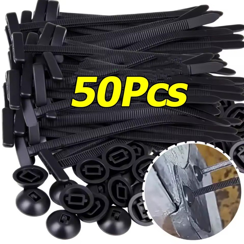 10/30/50Sets Heavy Duty Nylon Cable Tie Buckle - Heat & Waterproof Self-Locking Zip Ties - สําหรับเครื่องยนต์ครอบคลุม/แผงUnderbody Seduction