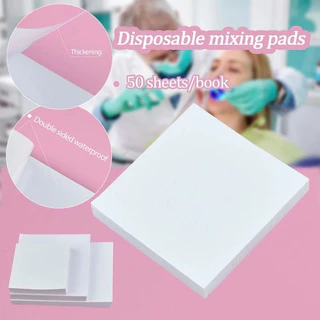 500 แผ่น แผ่นผสมซีเมนต์ทันตกรรม Dental Mixing Coated Paper Mixing Pads