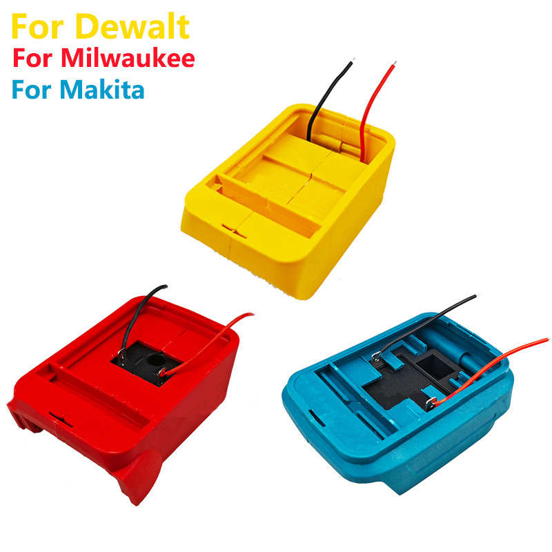 ใหม่สําหรับ Makita/DeWalt/Milwaukee18-21V Li-Ion แบตเตอรี่ฐานเครื่องมือแบบพกพา DIY อะแดปเตอร์แบตเตอรี่เชื่อมต่อหัวชาร์จ Shell