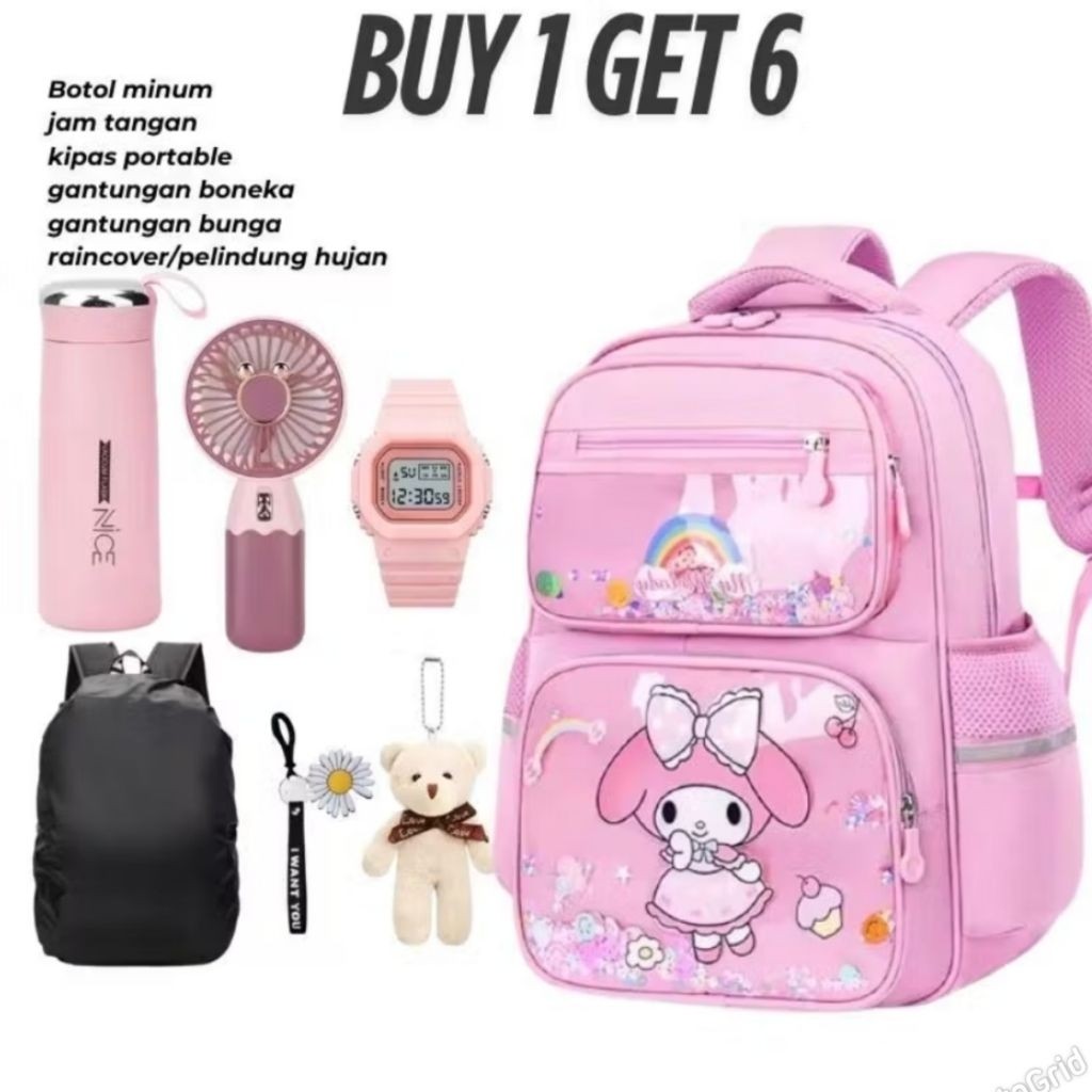 DELI STORE GIRLS BACKPACK BAG VIRAL KURUMI CHINESEMONROLL MELODY CHILDRENS BAG สําหรับ PRIMRY SCHOOL
