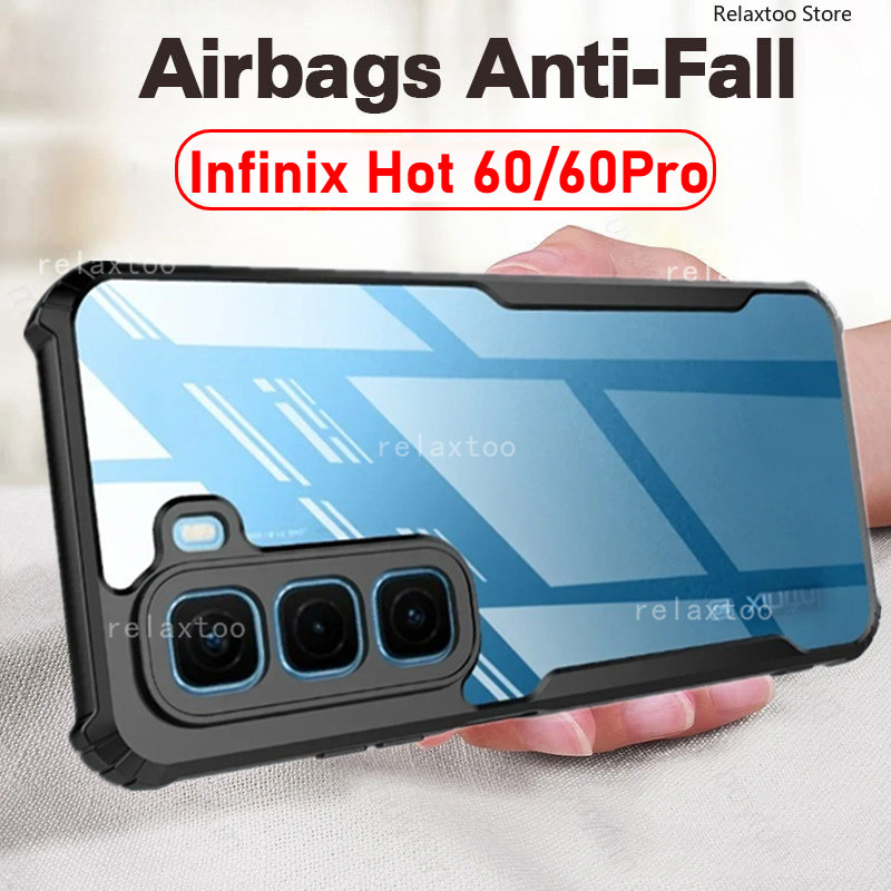 InfinixHot60Pro +ปลอกใสสําหรับInfinix Hot 60 Hot60 Pro Plus 60Pro + 60i Hot60Pro + X6886 X6728 5Gโปร่งใสอะคริลิคอ่อนกันกระแทกเคสโทรศัพท์กล้องป้องกันกลับปลอกฝาครอบ