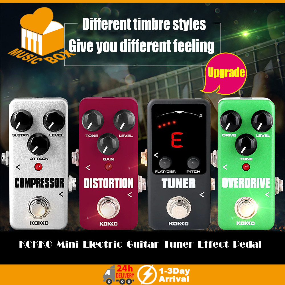 KOKKO เอฟเฟกต์กีตาร์ไฟฟ้า Distortion Pedal Tuner Overdrive Pedal Lekato Pedal电吉-Lasting果板