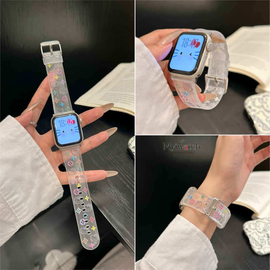 โปร่งใส Glitter Soft TPU สําหรับ iWatch Series Ultra 10 9 รูปที่ 8