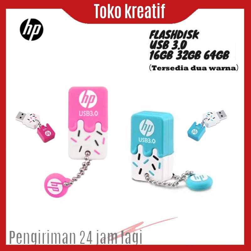 HP Cute X778W 16GB 32GB 64GB 1TB USB2.0 แฟลชไดรฟ์ไอศกรีมยาง