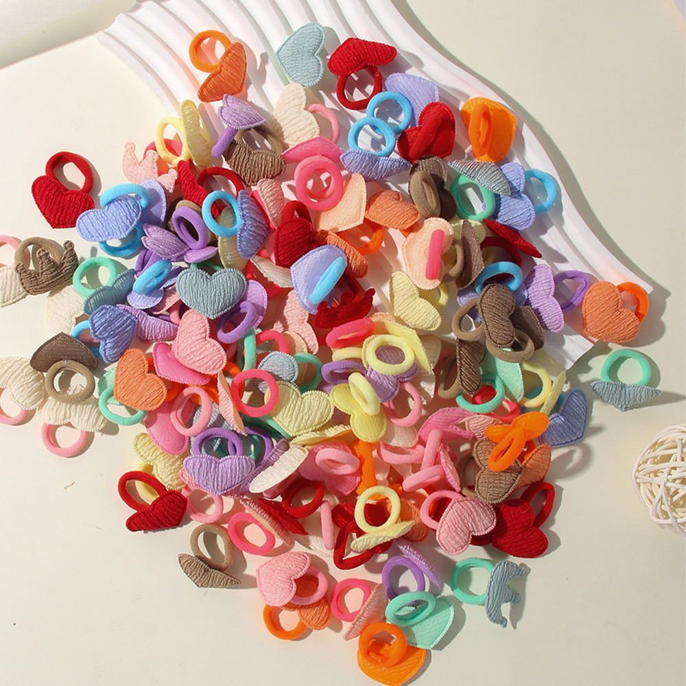 ยางรัดผมสีสันสดใส 10 ชิ้น/แพ็ค กรุบกรอบ สำหรับเด็กน่ารัก