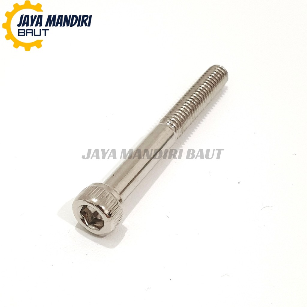 Bolt L Nickel M6 x 50 คีย์ L5 ด้าย 1.00 ด้าย 10 6x50 ความยาว 50 มม. นิกเกิล