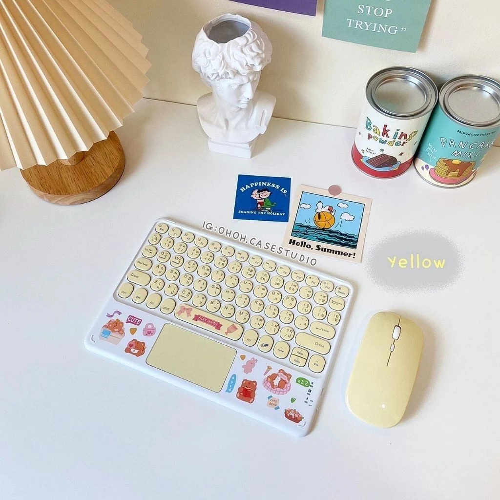 คีย์บอร์ดบลูทูธไร้สายพร้อมทัชแพด ภาษาไทย/อังกฤษ thumbnail 5