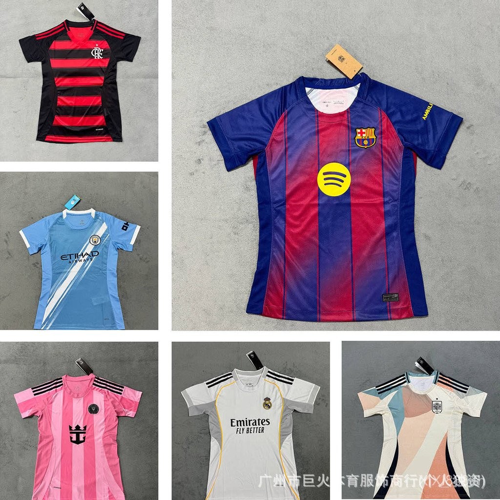 JerseyMiami สเปน Flamengo เสื้อฟุตบอลสำหรับผู้หญิง