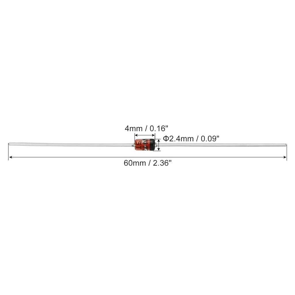 PATIKIL Zener Diode, 20 ชิ้น 1W Zener Diode Assortment 3.9V DO-41 สําหรับการผลิต การทดลอง 7UCS