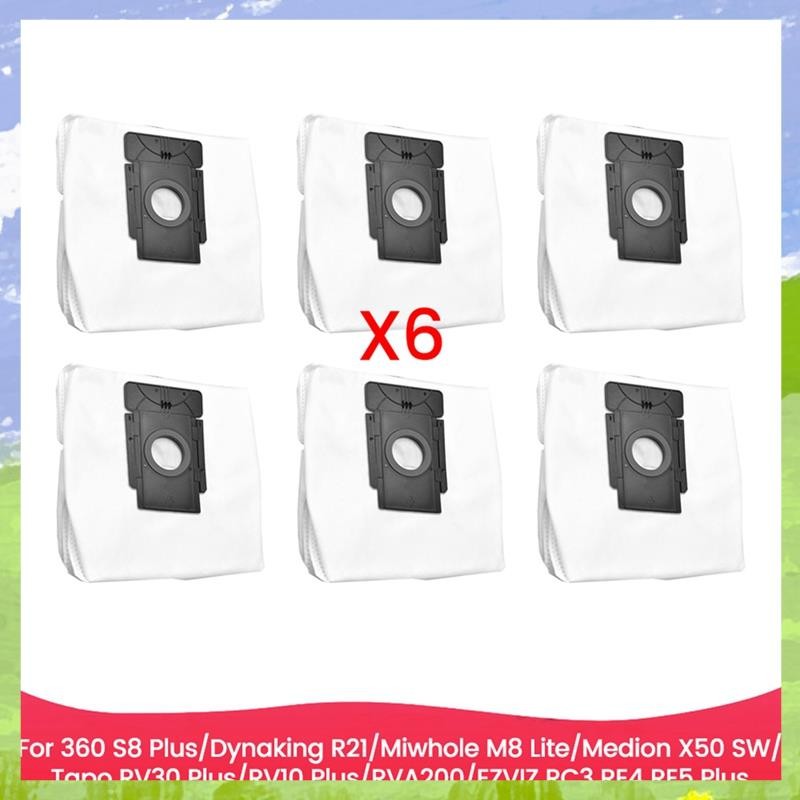 ถุงเก็บฝุ่นสําหรับ 360 S8 Plus, Dynaking R21, MiAll M8 Lite, X50 SW, RV30 Plus/RV10 Plus/RVA200, RC3