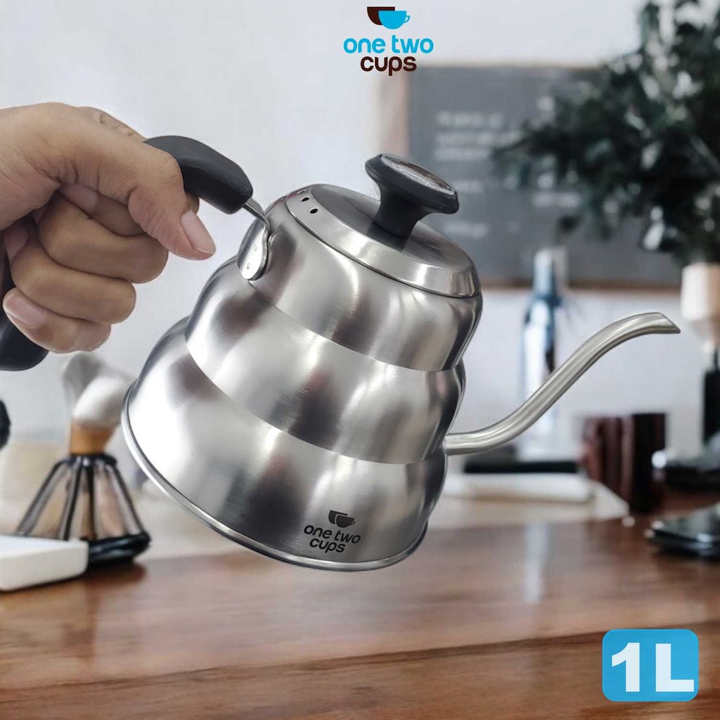 One Two Cups Gooseneck Coffee Pot Temperature Pour Over Drip Kettle - RT-20 - Tinari