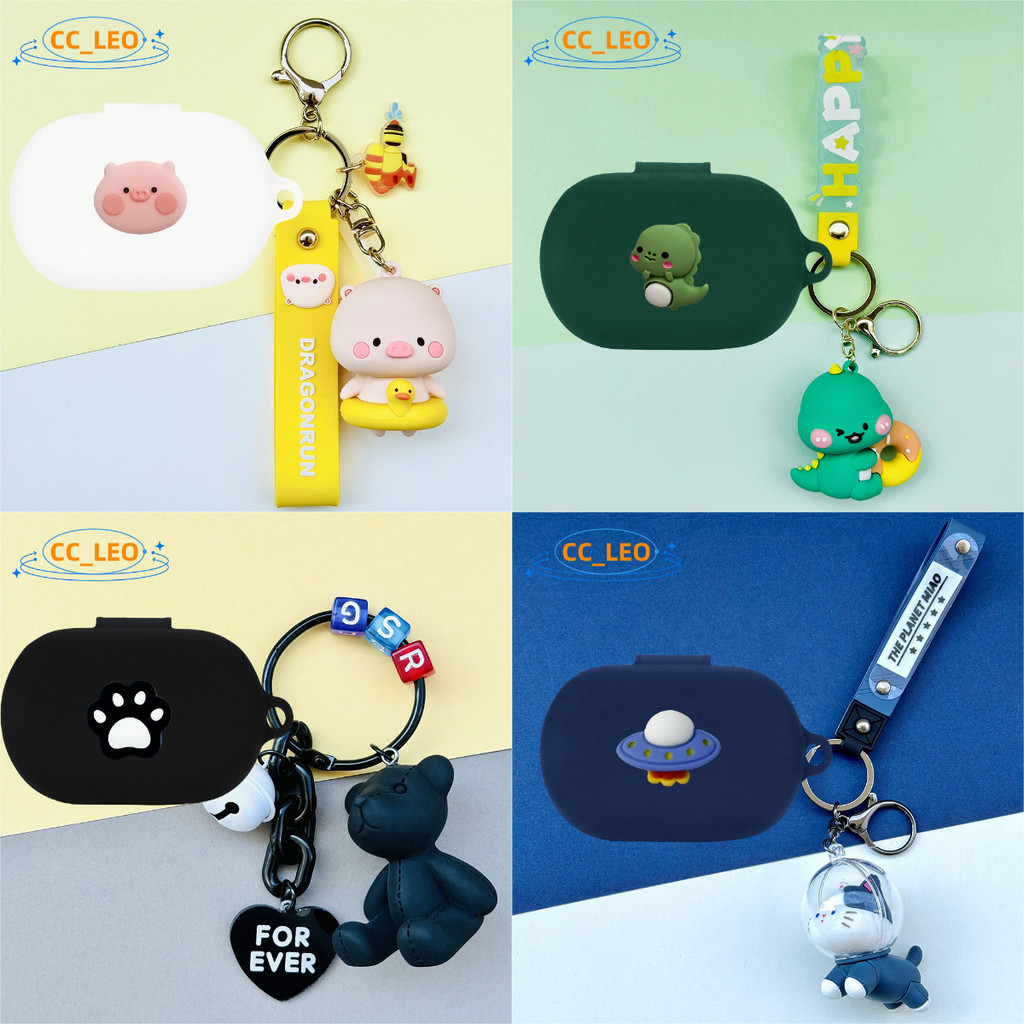 สําหรับ EDIFIER A6 กรณี EDIFIER Comfo CC ซิลิโคน Soft Case การ์ตูนเป็ดน่ารักหมีพวงกุญแจจี้ EDIFIER C
