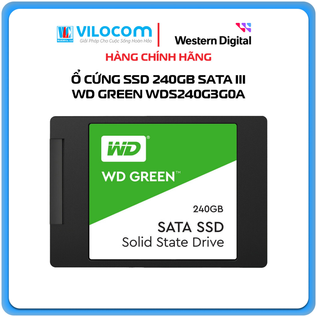 WD 240GB Green 2.5 SSD ฮาร์ดไดรฟ์, SATA, 240 GB_WDS240G3G0A - สินค้าของแท้