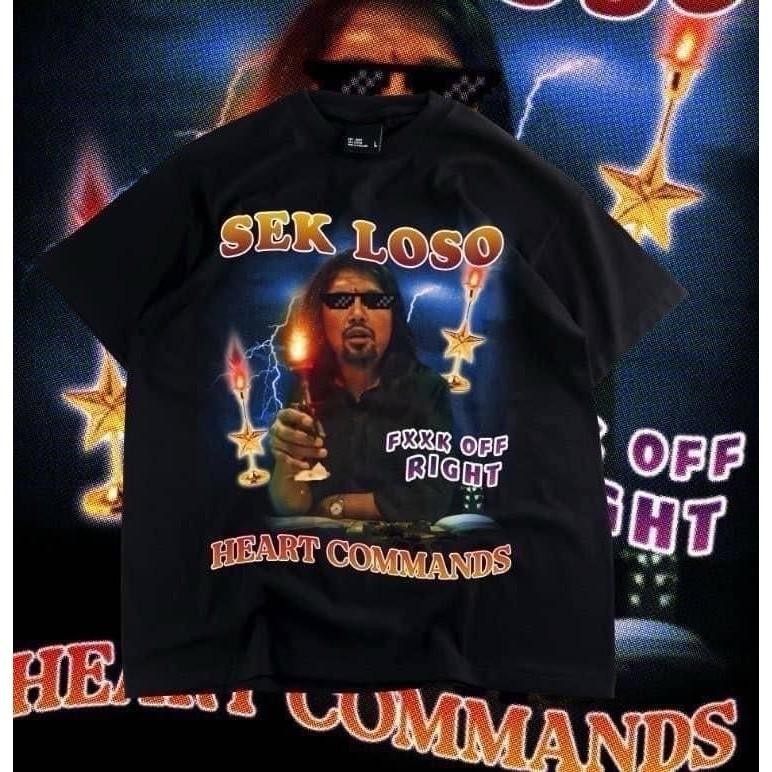 เสื้อยืดแขนสั้น SEK LOSO ROCK BAND ผ้าฝ้ายแท้ สไตล์วินเทจย้อนยุค เหมาะสำหรับทุกโอกาส