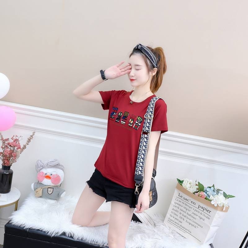 📣Mystyle.99📣(โล๊ะเสื้อ) เสื้อยืดคอกลมแขนสั้น ทรงเข้ารูป Freesize สกรีนลาย #E02 - รูปที่ 7