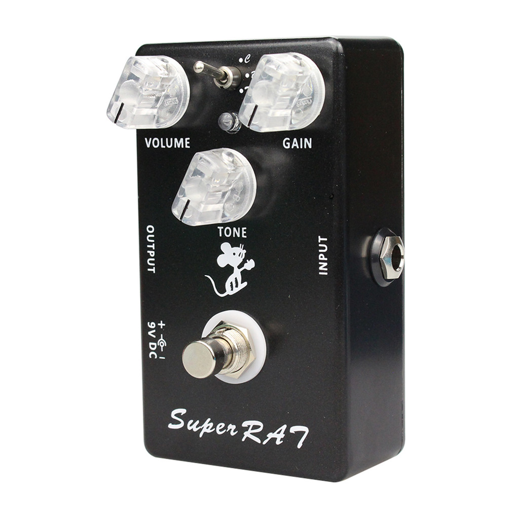 MOSKYaudio Super RAT Guitar Bass Pedal Distortion Boost Preamp Classic 3-in-1 Effect Pedal with True